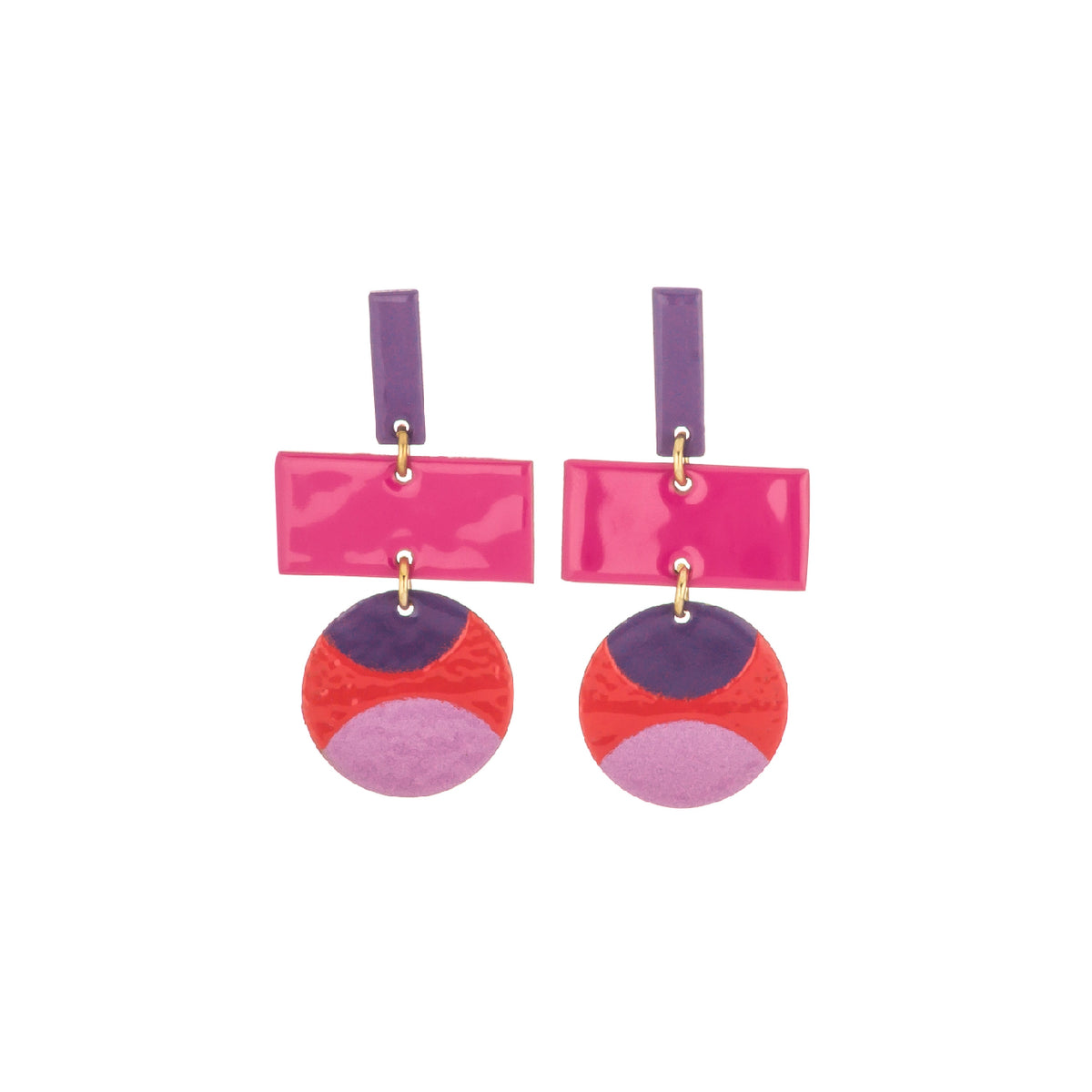 Purple & Pink Mix Pop Cycle Earrings – ashortstory.co.uk